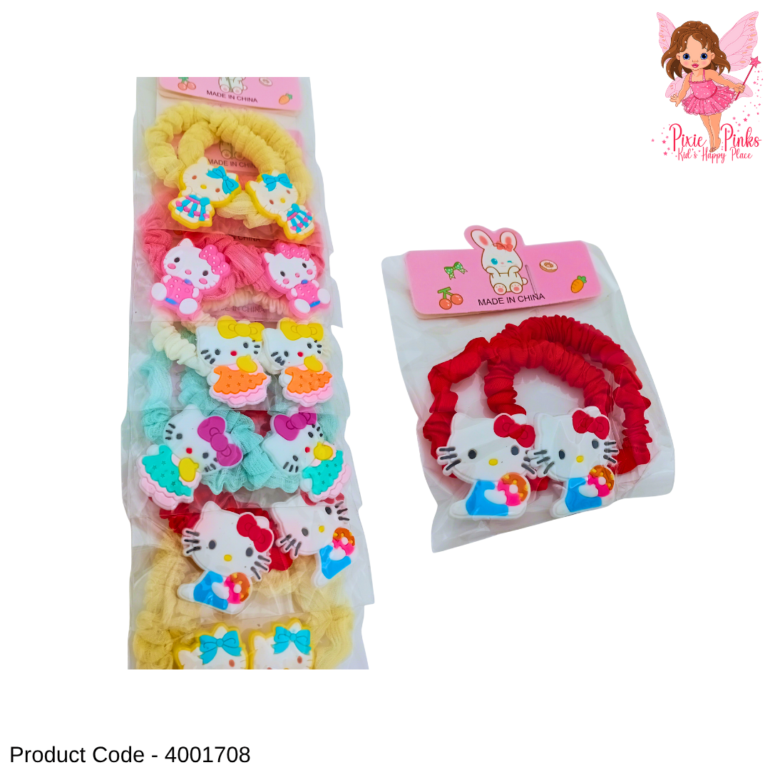 2 in 1 Cute Kitty Hair Bands Set – Adorable Kids Hair Accessories