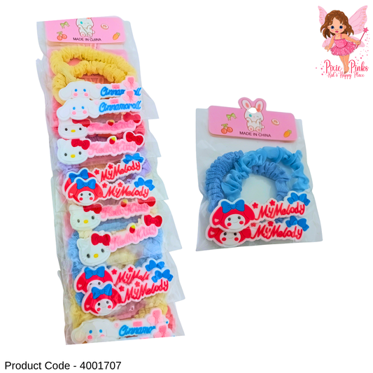 2 in 1 Cute MyMelody Hair Bands Set – Soft & Stylish for Kids
