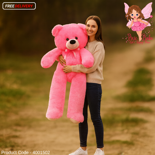 PixiePinks 3.5ft Giant Pink Hug Buddy  – Soft & Cuddly Plush Toy Gift | Teddy Bear