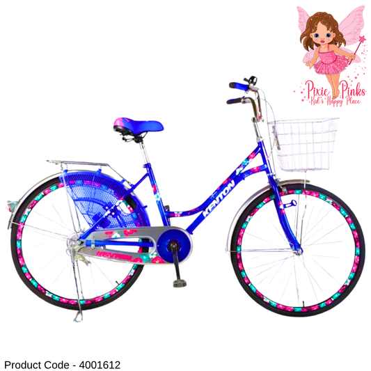 PixiePinks Elegant 26" Ladies Bicycle with Basket – Stylish & Comfortable Ride