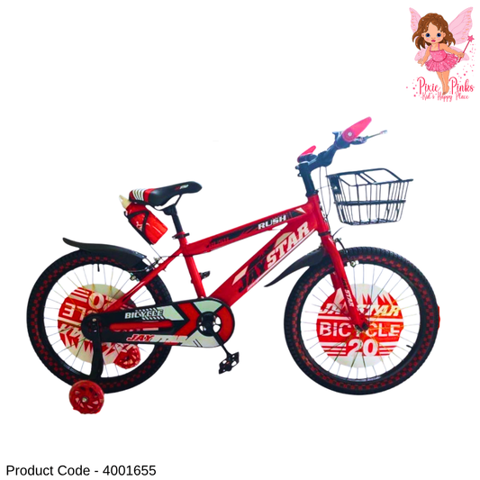 Jaystar Rush Kids Bicycle – Available in 16” & 20” with Basket and Training Wheels