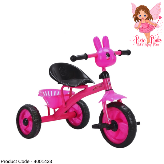 BunnyRider Kids Tricycle with Music, Lights & Rear Basket