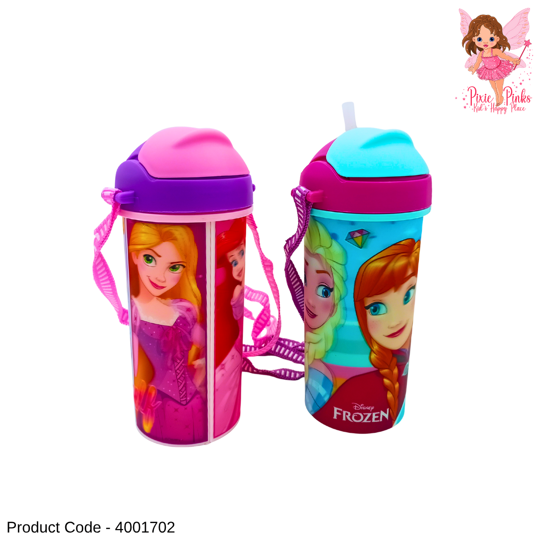 Princess 3D Kids Water Bottle with Strap – Safe BPA5 Drinking Bottle