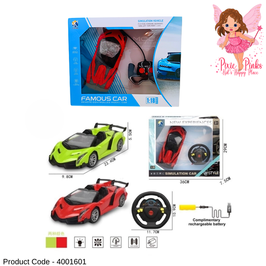 🚗 Famous Remote Control Racing Car – 1:18 Scale High-Speed RC Toy for Kids