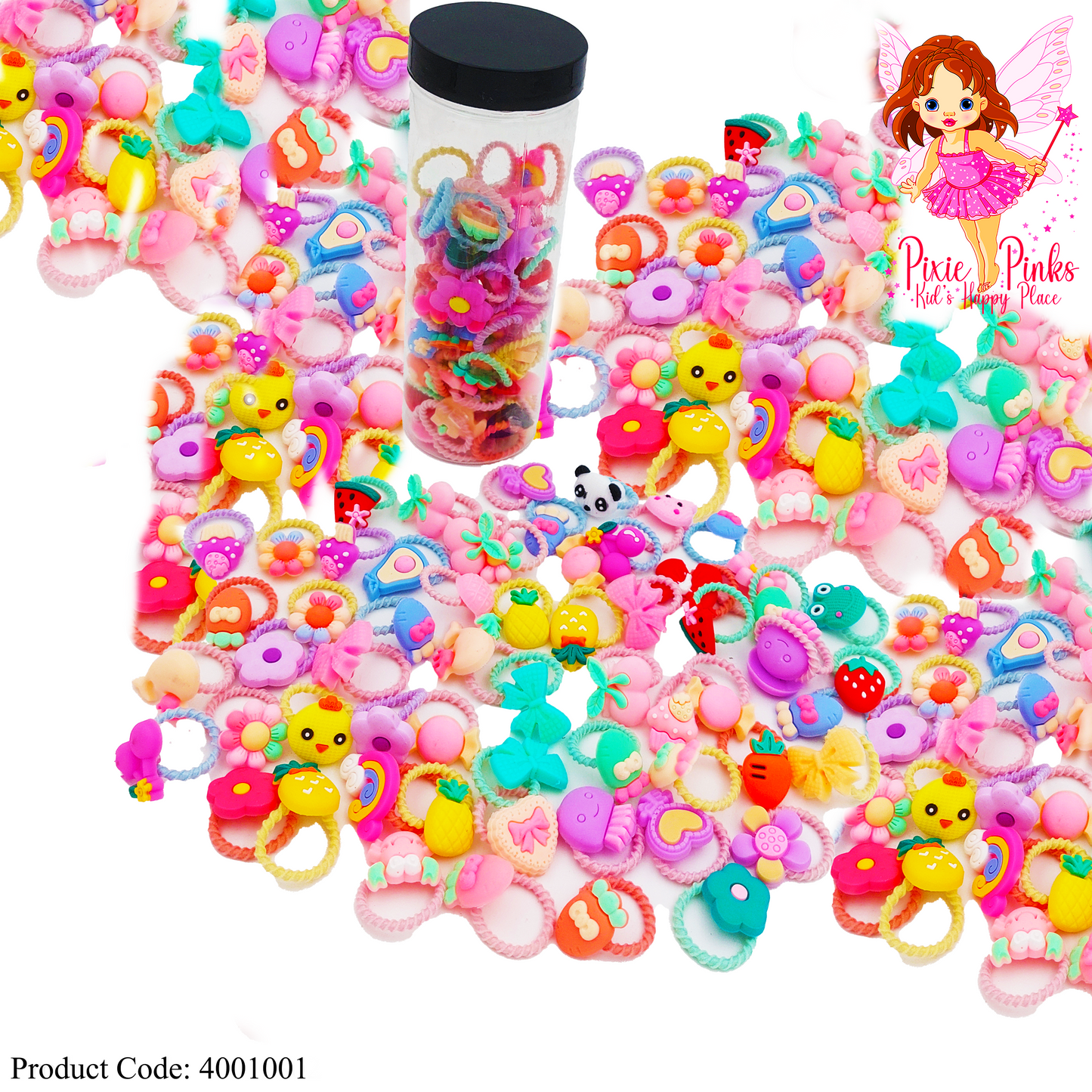 High Elasticity Cute Kids Hair Band Mix Bottle