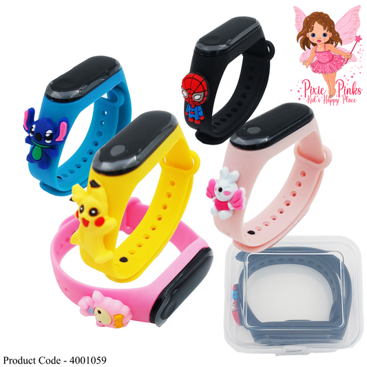 Kids' Cartoon Character Digital Wristband Watches