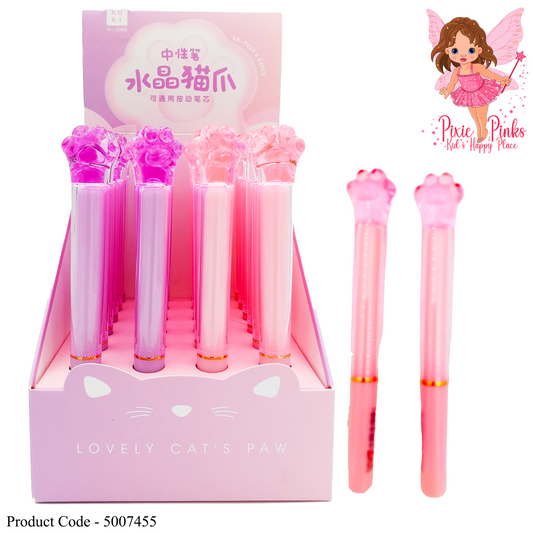 Lucky cat claw crystal gel pen