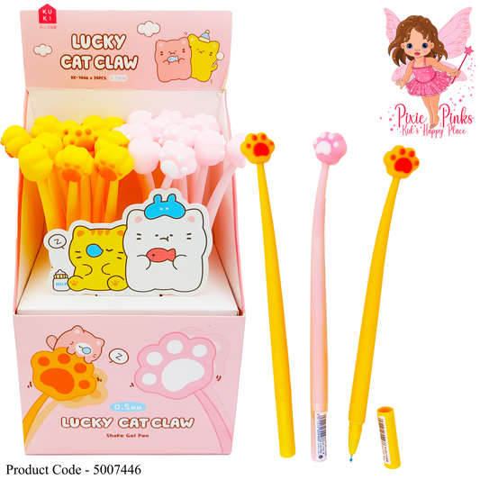 Lucky cat paw shaker pen