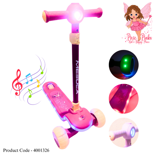Pixie Pinks Musical Light-Up Scooter – Hot Pink Edition