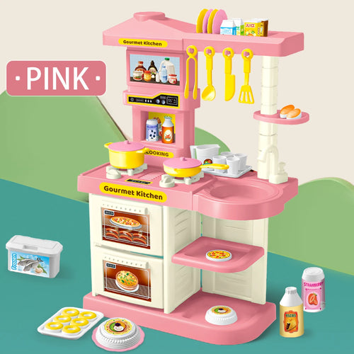 Play Kitchen Accessories, Kitchen Playset Toys for Kids Foods Pots