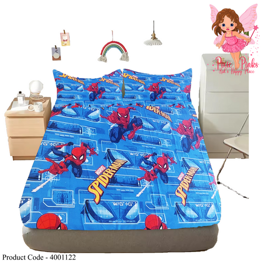 Pixie Pinks Spiderman Bed Sheet Set – Double Bed