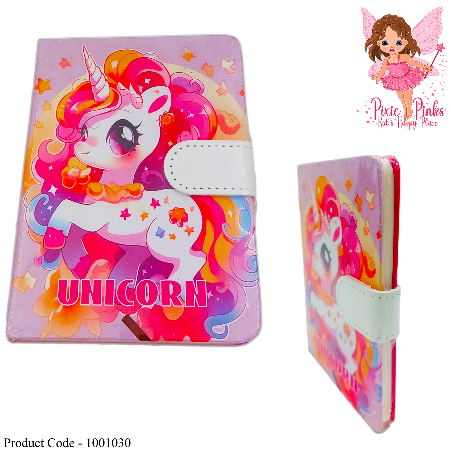 Unicorn Note Book pink Horn