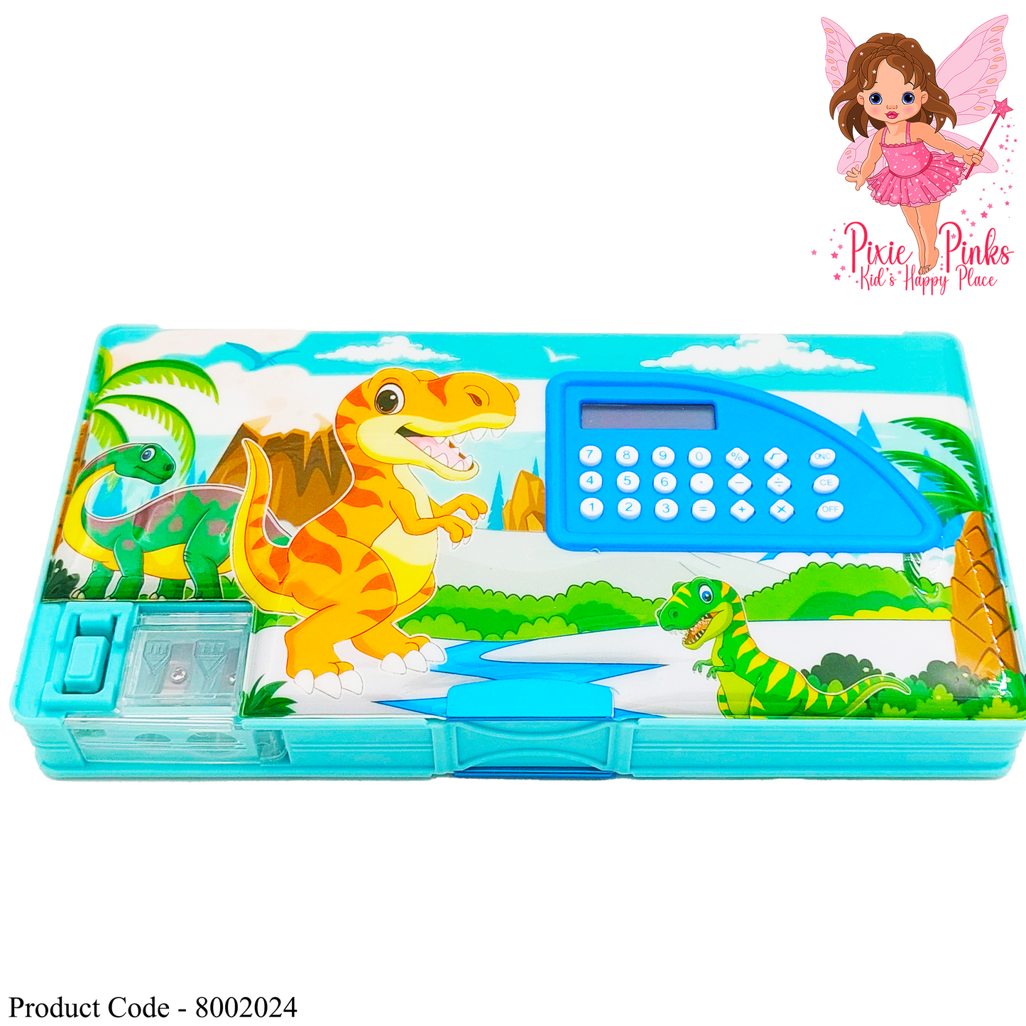 Dual Side Multifunctional Pencil Case with Calculator and 2 Sharpeners