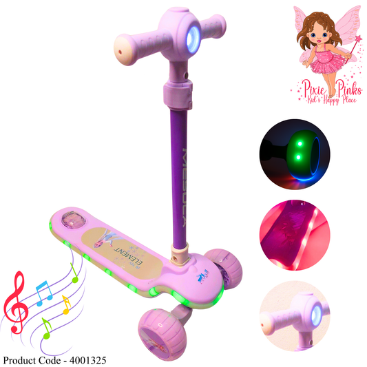 Pixie Pinks Musical Light-Up Scooter – Elsa Purple Edition